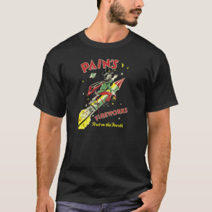 Unabhängigkeitstag-Feuerwerk-Vintage Grafik T-Shirt