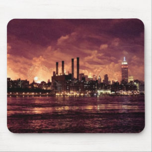 Unabhängigkeitstag-Feuerwerke hinter Manhattan Mousepad