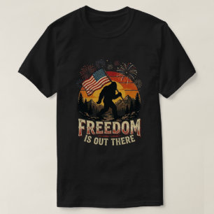 Unabhängigkeitstag Freiheit: Bigfoot Patriotische T-Shirt