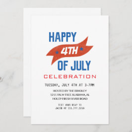 Unabhängigkeitstag für Rote Amerikanische Unabhäng Einladung