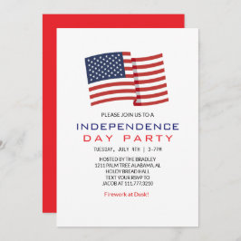 Unabhängigkeitstag für Rote Amerikanische Unabhäng Einladung