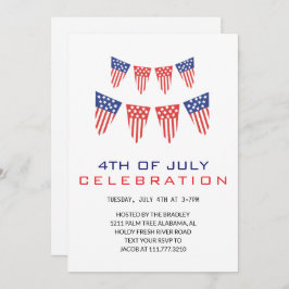 Unabhängigkeitstag für Rote Amerikanische Unabhäng Einladung