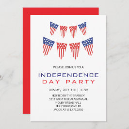 Unabhängigkeitstag für Rote Amerikanische Unabhäng Einladung