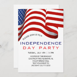 Unabhängigkeitstag für Rote Amerikanische Unabhäng Einladung