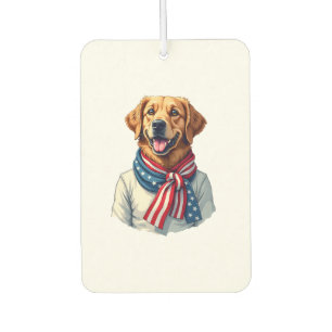 Unabhängigkeitstag Golden Retriever Vintage-Shirt  Autolufterfrischer