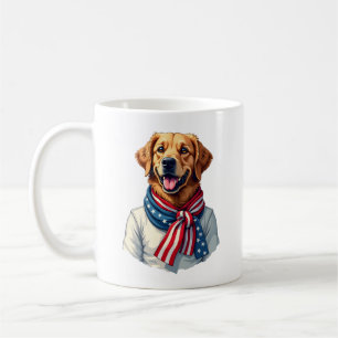 Unabhängigkeitstag Golden Retriever Vintage-Shirt  Kaffeetasse