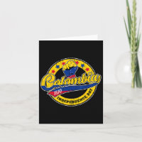 Unabhängigkeitstag Kolumbien Flag Retro Vintagen S