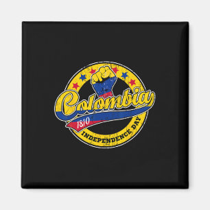 Unabhängigkeitstag Kolumbien-Flagge Retro-Vintage- Magnet