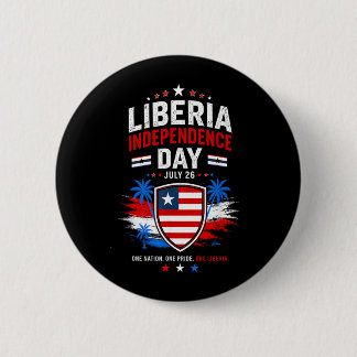 Unabhängigkeitstag Liberia 26. Juli Liberia-Flagge Button