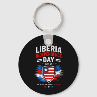 Unabhängigkeitstag Liberia 26. Juli Liberia-Flagge Schlüsselanhänger