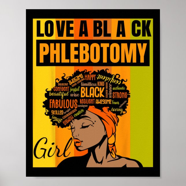 Unabhängigkeitstag - Liebe Ein schwarzes Phlebotom Poster (Vorne)