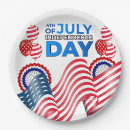 Unabhängigkeitstag Pappteller