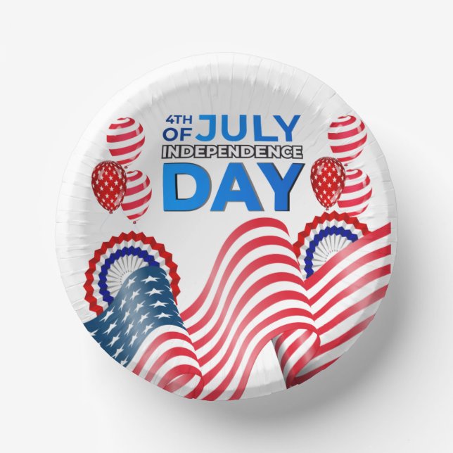 Unabhängigkeitstag Pappteller (Vorderseite)