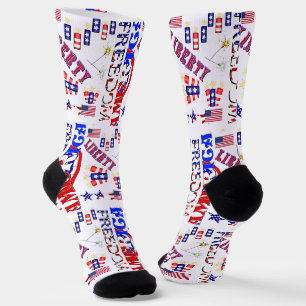 Unabhängigkeitstag Patriotisch Socken