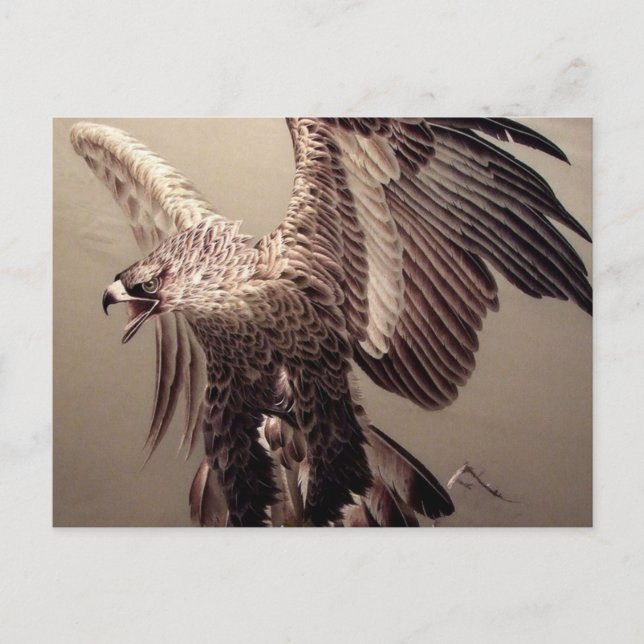 Unabhängigkeitstag Patriotische Stickerei Eagle Postkarte (Vorderseite)