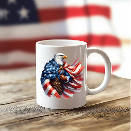 Unabhängigkeitstag Patriotischer Adler in Flagge Kaffeetasse