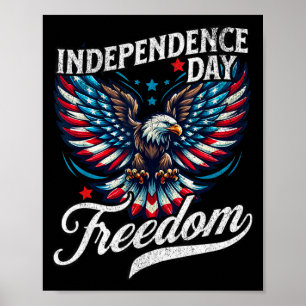 Unabhängigkeitstag patriotischer Adler Sterne &amp Poster
