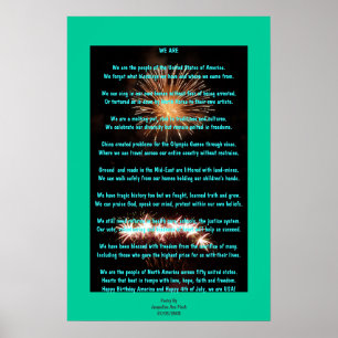 Unabhängigkeitstag-Poesie-Plakat Poster