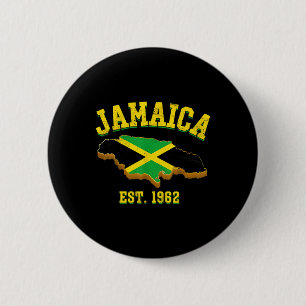 Unabhängigkeitstag Shirt Jamaikanische Flagge Prei Button