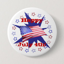Unabhängigkeitstag Star Circle Button