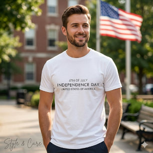 Unabhängigkeitstag Stylische Schrift T-Shirt