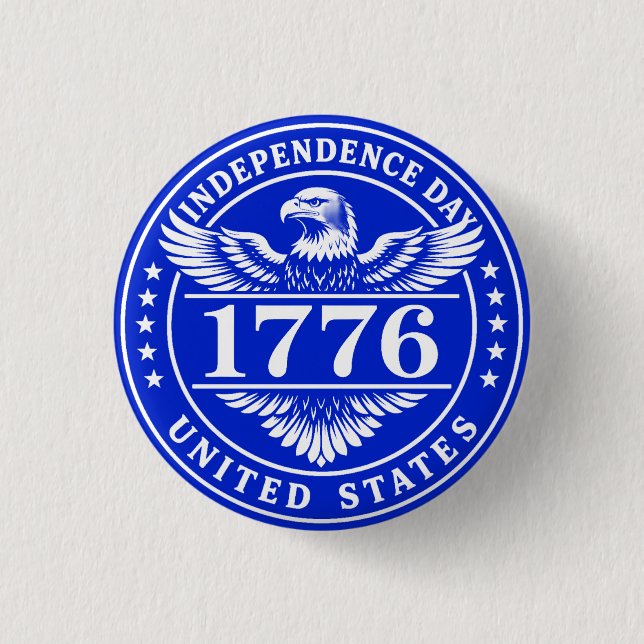 Unabhängigkeitstag USA Adler Abzeichen Button (Vorderseite)