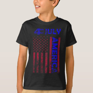 Unabhängigkeitstag USA Amerika-Flagge 4. Juli Happ T-Shirt
