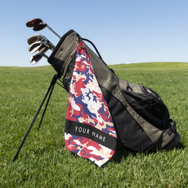 Unabhängigkeitstag Wählen Sie Ihren Namen Personal Golfhandtuch (Gras)