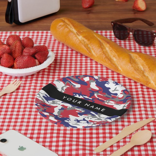 Unabhängigkeitstag Wählen Sie Ihren Namen Personal Pappteller (Picknick)