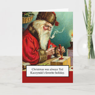 Unabomber Weihnachtskarte Feiertagskarte