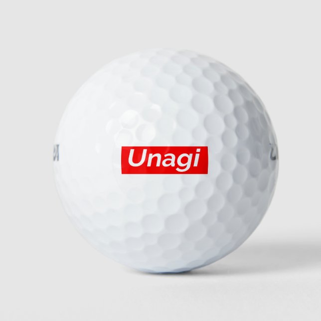Unagi-Etikett Golfball (Vorderseite)
