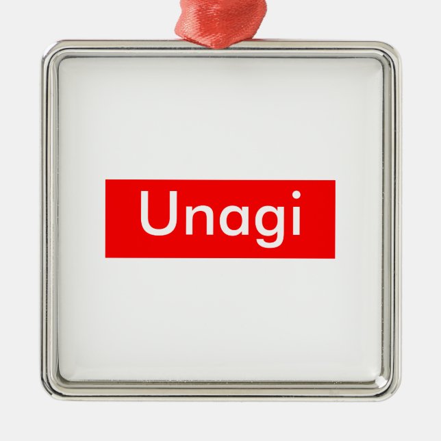 Unagi-Etikett Ornament Aus Metall (Vorne)