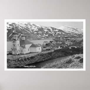 Unalaska, Alaska Kirche 1914 Poster