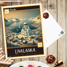 Unalaska, Alaska | Vintage Postkarte