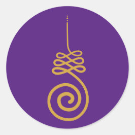 Unalome Buddhistische Symbol Runder Aufkleber