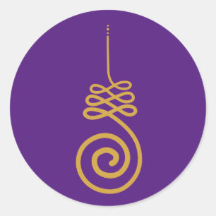 Unalome Buddhistische Symbol Runder Aufkleber