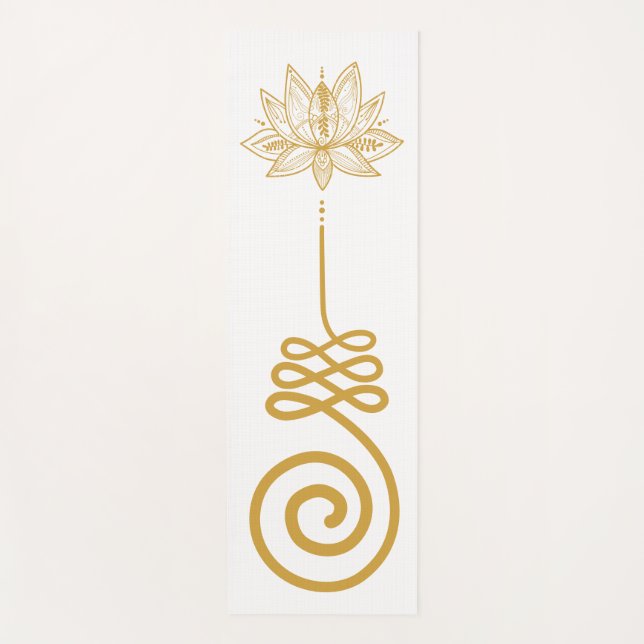 Unalome Buddhistische Symbol Yogamatte (Vorderseite)
