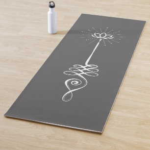 Unalome Plain Hintergrund - Schiefer + Schnee Yoga Yogamatte