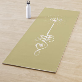 Unalome Schlichte Hintergründe - Gold + Schnee-Yog Yogamatte