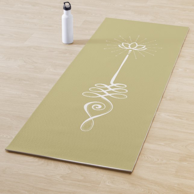 Unalome Schlichte Hintergründe - Gold + Schnee-Yog Yogamatte (Beispiel)