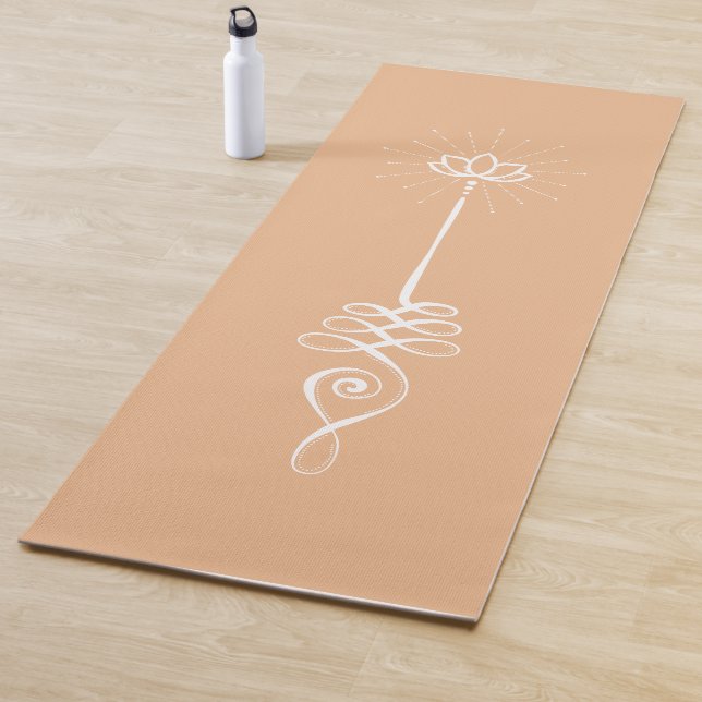 Unalome Schlichte Hintergründe - Peach + Schnee Yo Yogamatte (Beispiel)