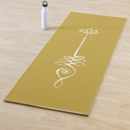 Unalome Schlichte Hintergründe - Safran + Schnee-Y Yogamatte