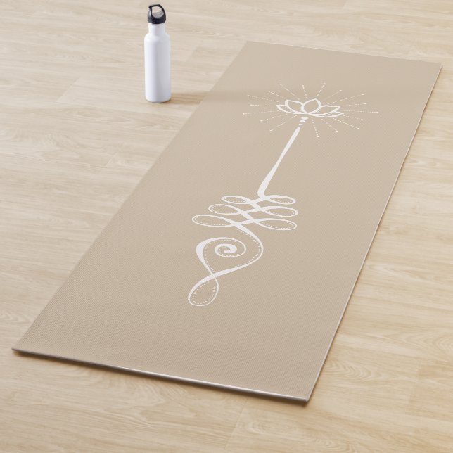 Unalome Schlichte Hintergründe - Taube + Schnee Yo Yogamatte (Beispiel)