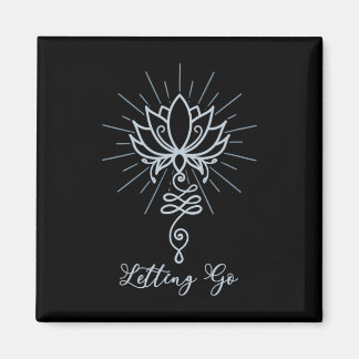 Unalome Symbol Lotus Flower Letting Go  Magnet