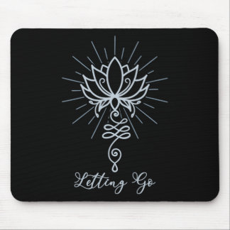 Unalome Symbol Lotus Flower Letting Go  Mousepad