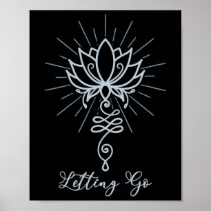 Unalome-Symbol Lotusblume Loslassen  Poster