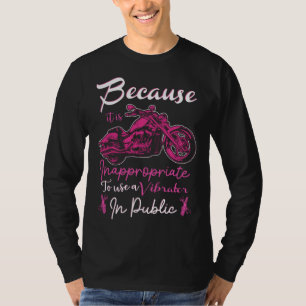 Unangemessen, einen Vibrator im öffentlichen Motor T-Shirt