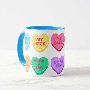 Unangemessene Gespräche mit Candy Hearts Tasse