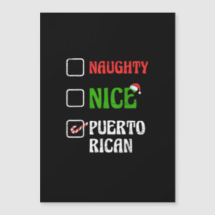 Unanständige nette puertoricanische Santa-Feiertag Magnetkarte
