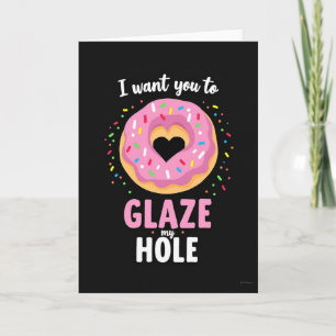 Unanständiger Donut-Glasur-Spaß-Karte Karte